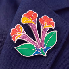 Honeysuckle Flower Enamel Pin