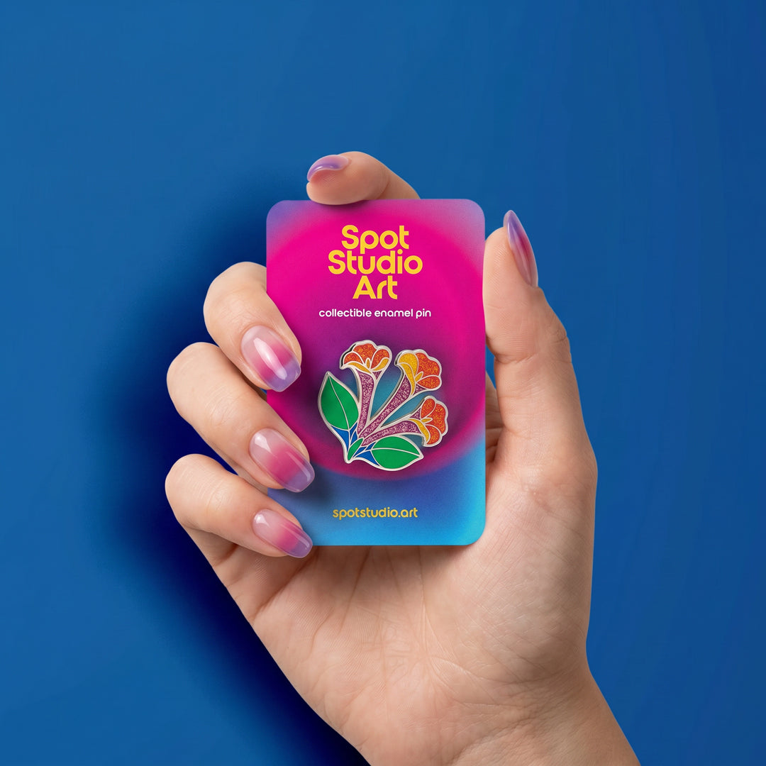 Honeysuckle Flower Enamel Pin