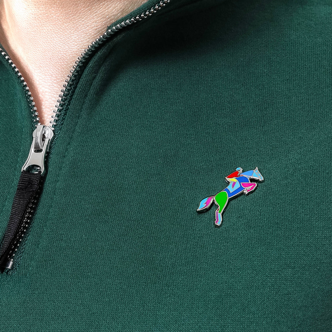 Equestrian Horse Jumping Enamel Pin