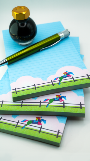Equestrian Horse Jumping Notepad Set – Pack of 3