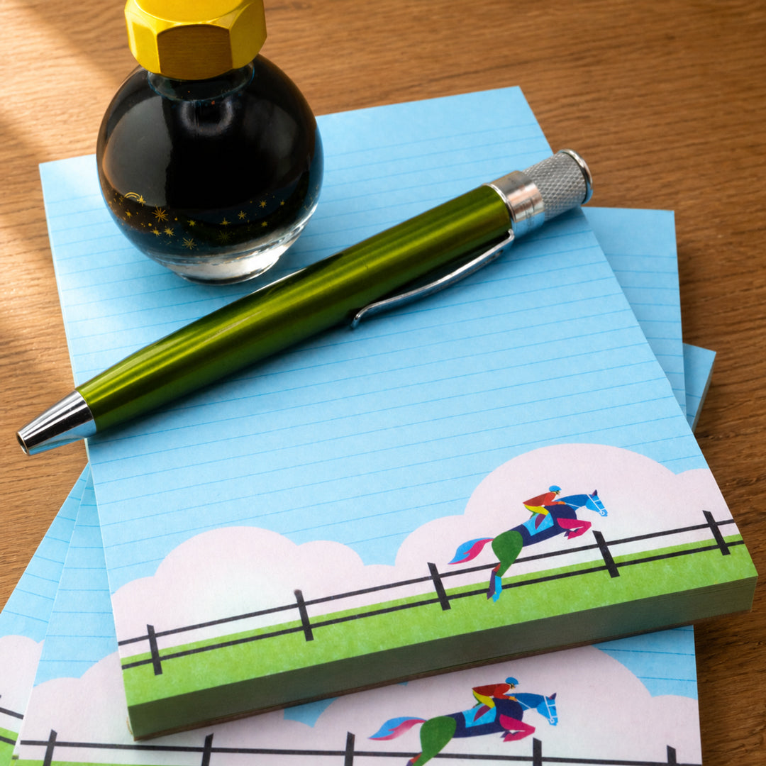 Equestrian Horse Jumping Notepad Set – Pack of 3