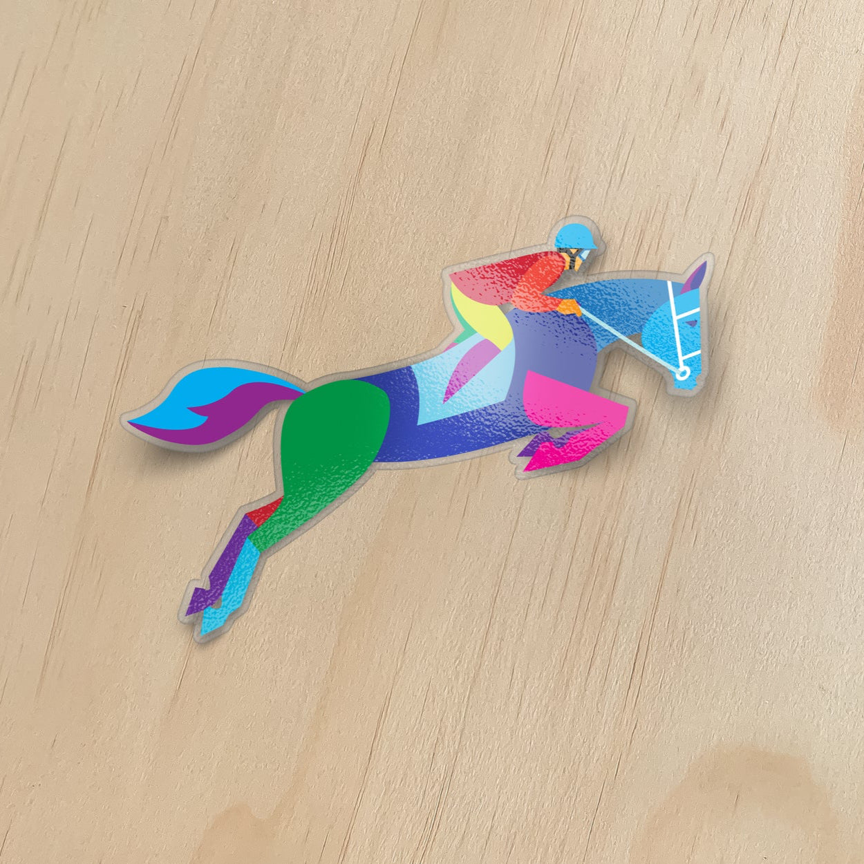 Equestrian Horse Jumping Vinyl Sticker Decal (Set of 2)