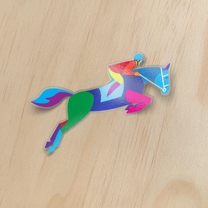 Equestrian Horse Jumping Vinyl Sticker Decal Set of 2 – Perfect for Horse Lovers