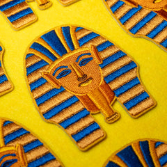 King Tut 3D Embroidered Iron-On Patch