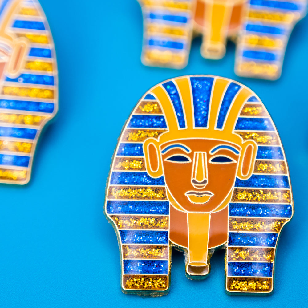 Golden King Tutankhamun Enamel Pin