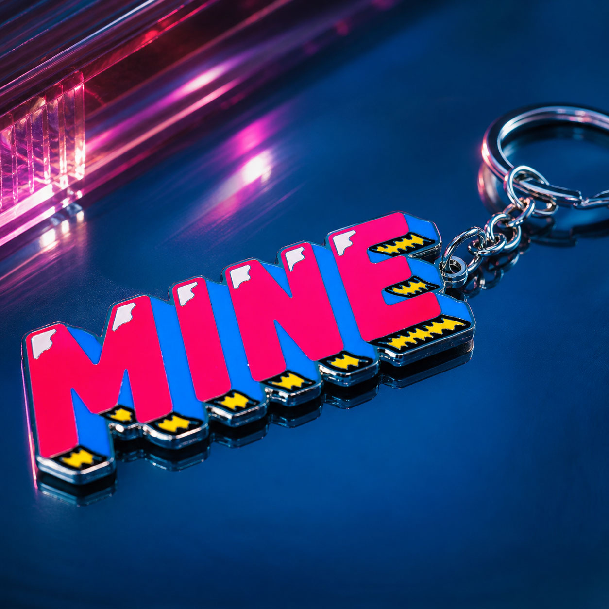 "MINE" Retro Pop Keychain