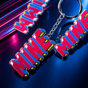 "MINE" Retro Pop Keychain