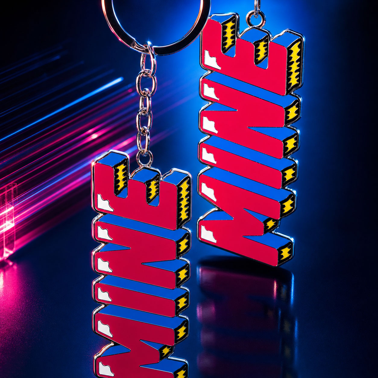 "MINE" Retro Pop Keychain