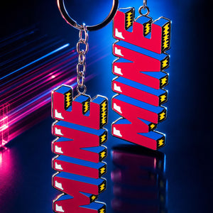 "MINE" Retro Pop Keychain