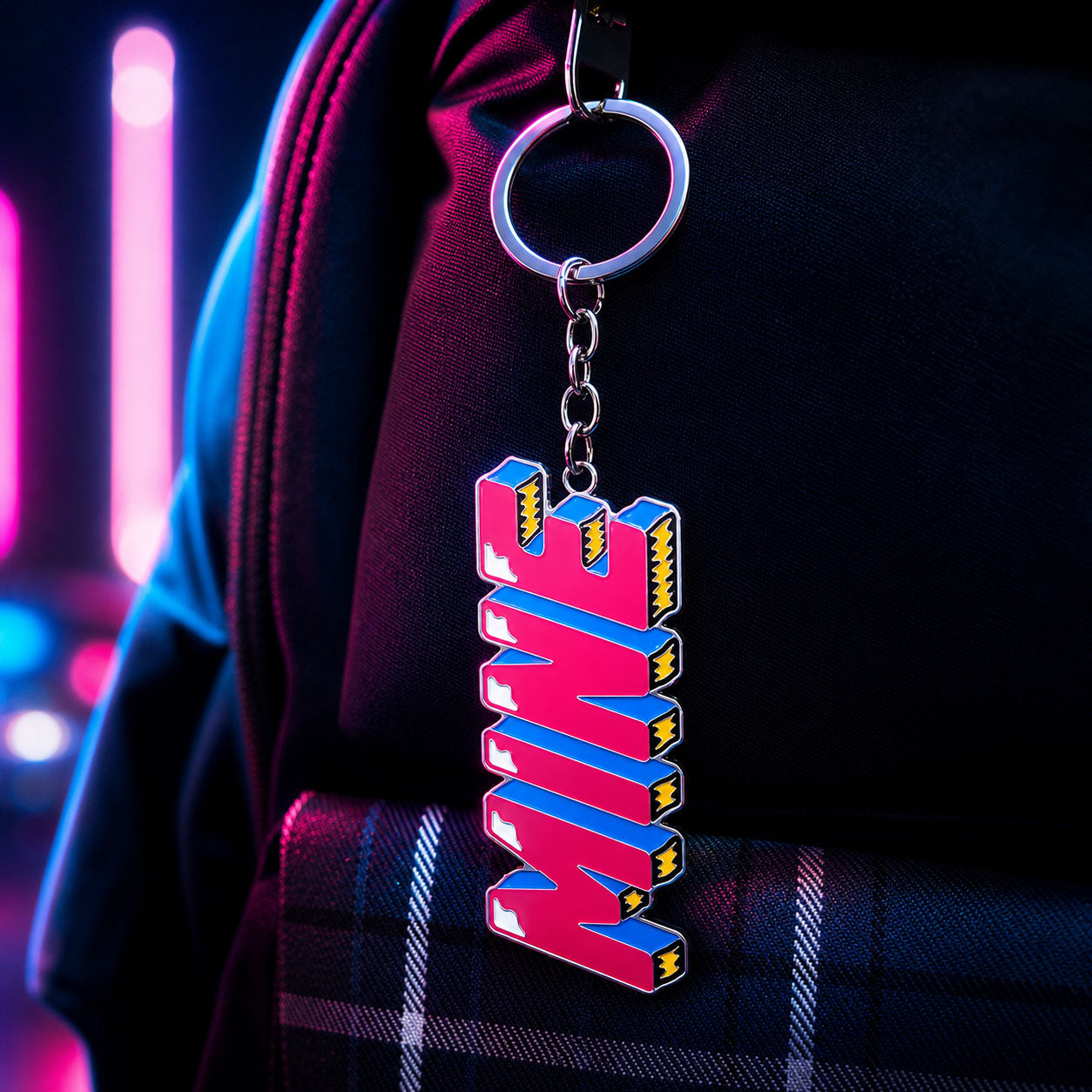 "MINE" Retro Pop Keychain