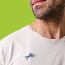 Equestrian Horse Jumping Enamel Pin