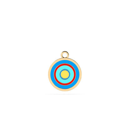 Golden Halo Enamel Pendant Charm