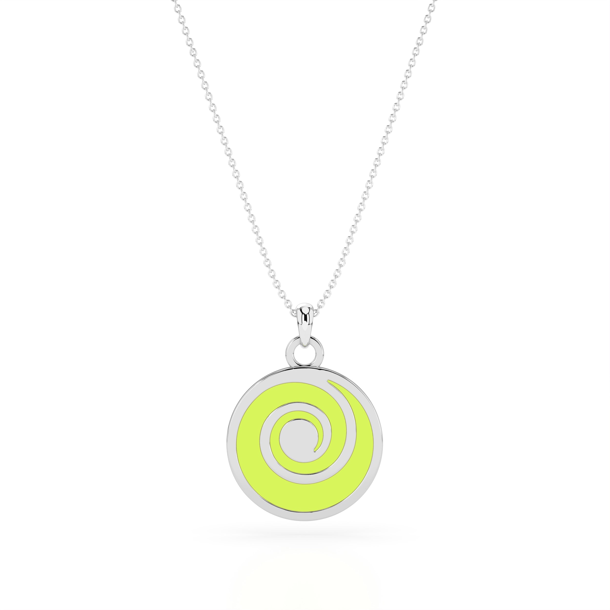 Verdant Vortex Enamel Pendant Charm