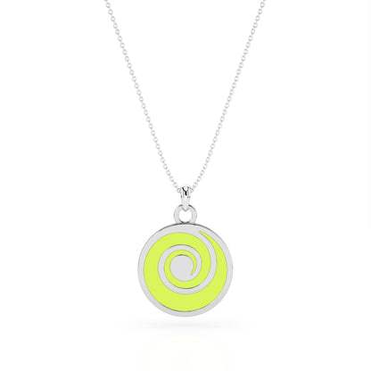 Verdant Vortex Enamel Pendant Charm