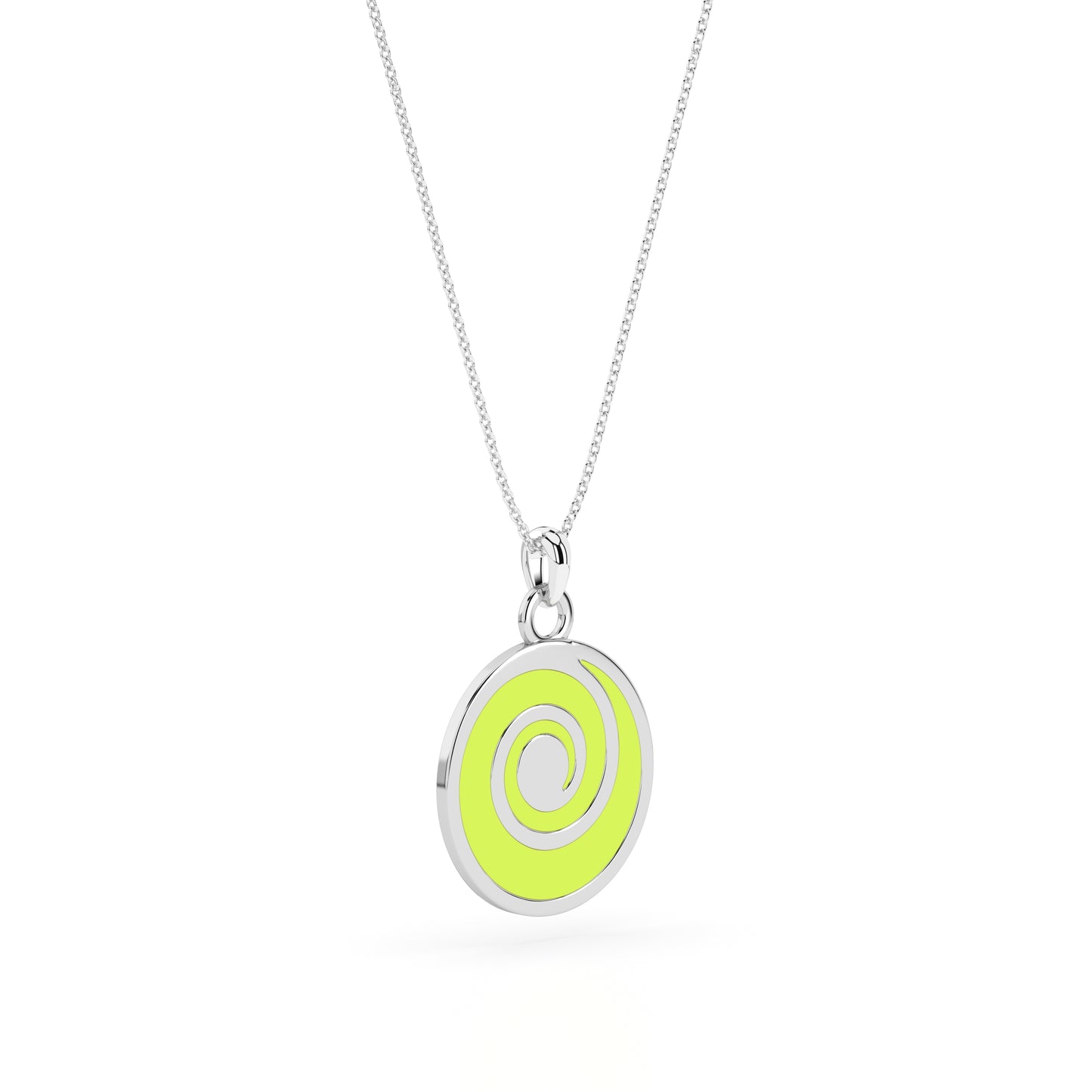 Verdant Vortex Enamel Pendant Charm
