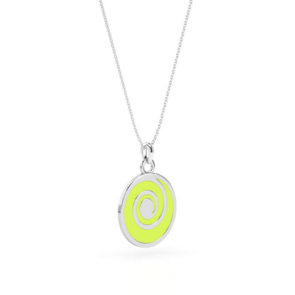 Verdant Vortex Enamel Pendant Charm