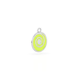 Verdant Vortex Enamel Pendant Charm