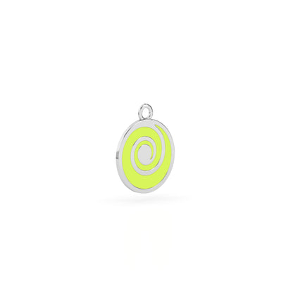 Verdant Vortex Enamel Pendant Charm