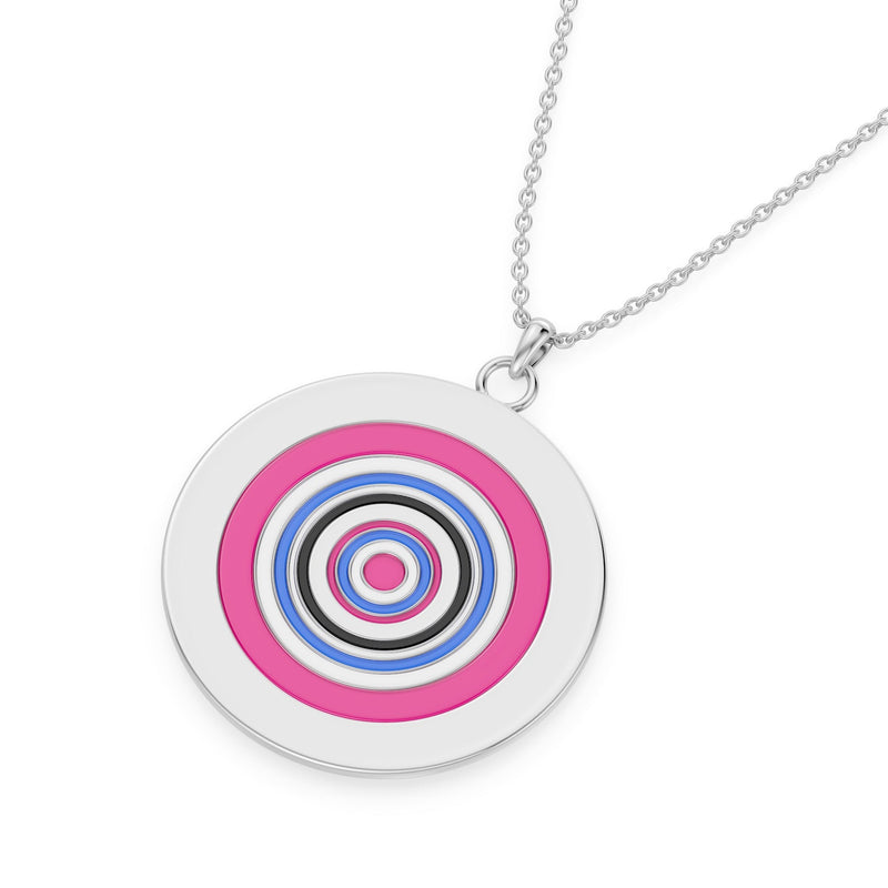 Enchanted Harmony Enamel Pendant Charm Necklace