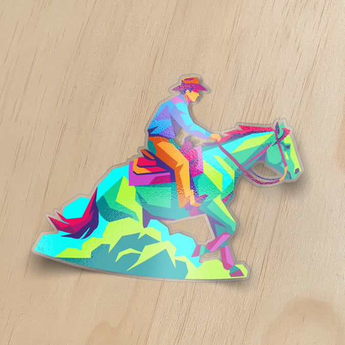 Mosaic Western Riders Clear Sticker Set