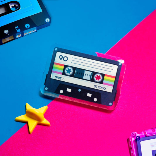 Cassette Tape Acrylic PIn