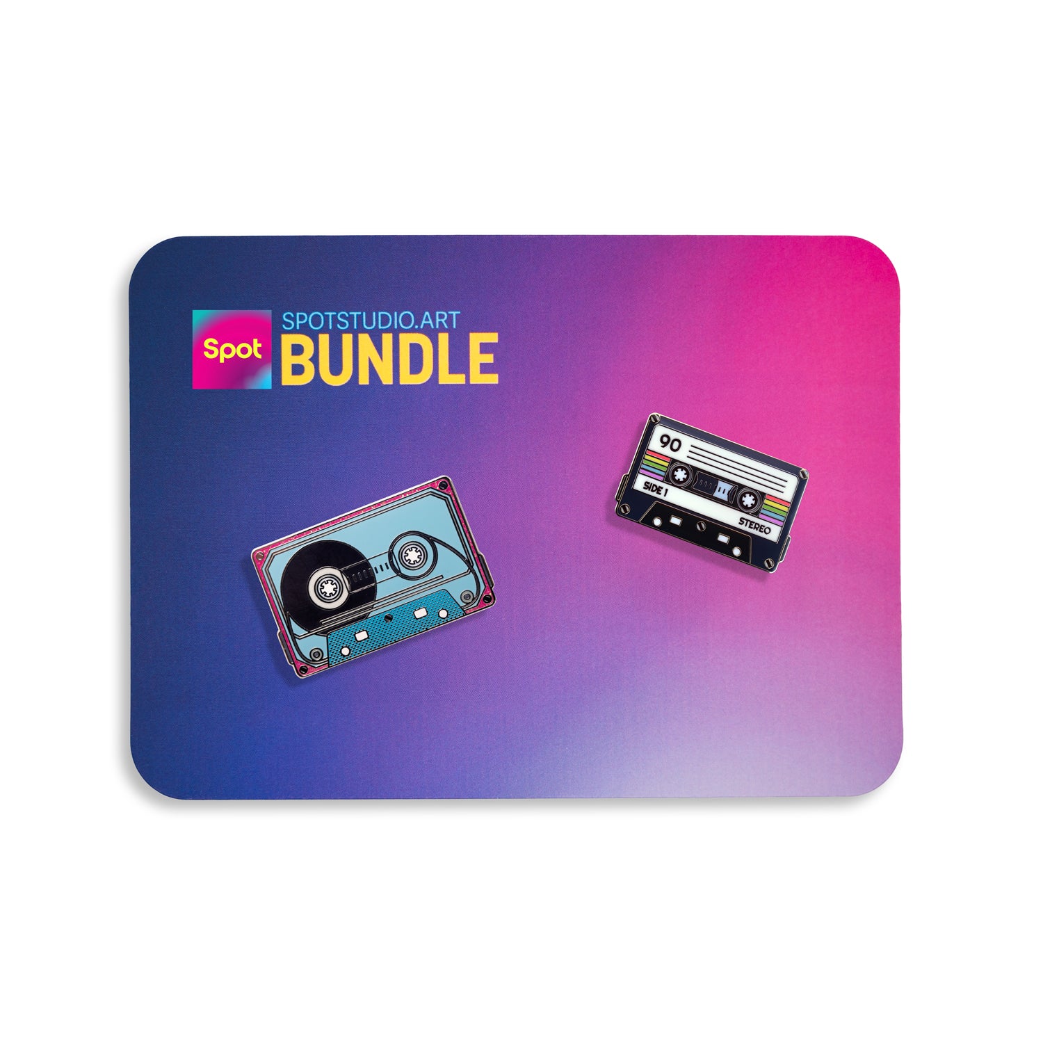 Retro Cassette Tape Enamel Pin Bundle