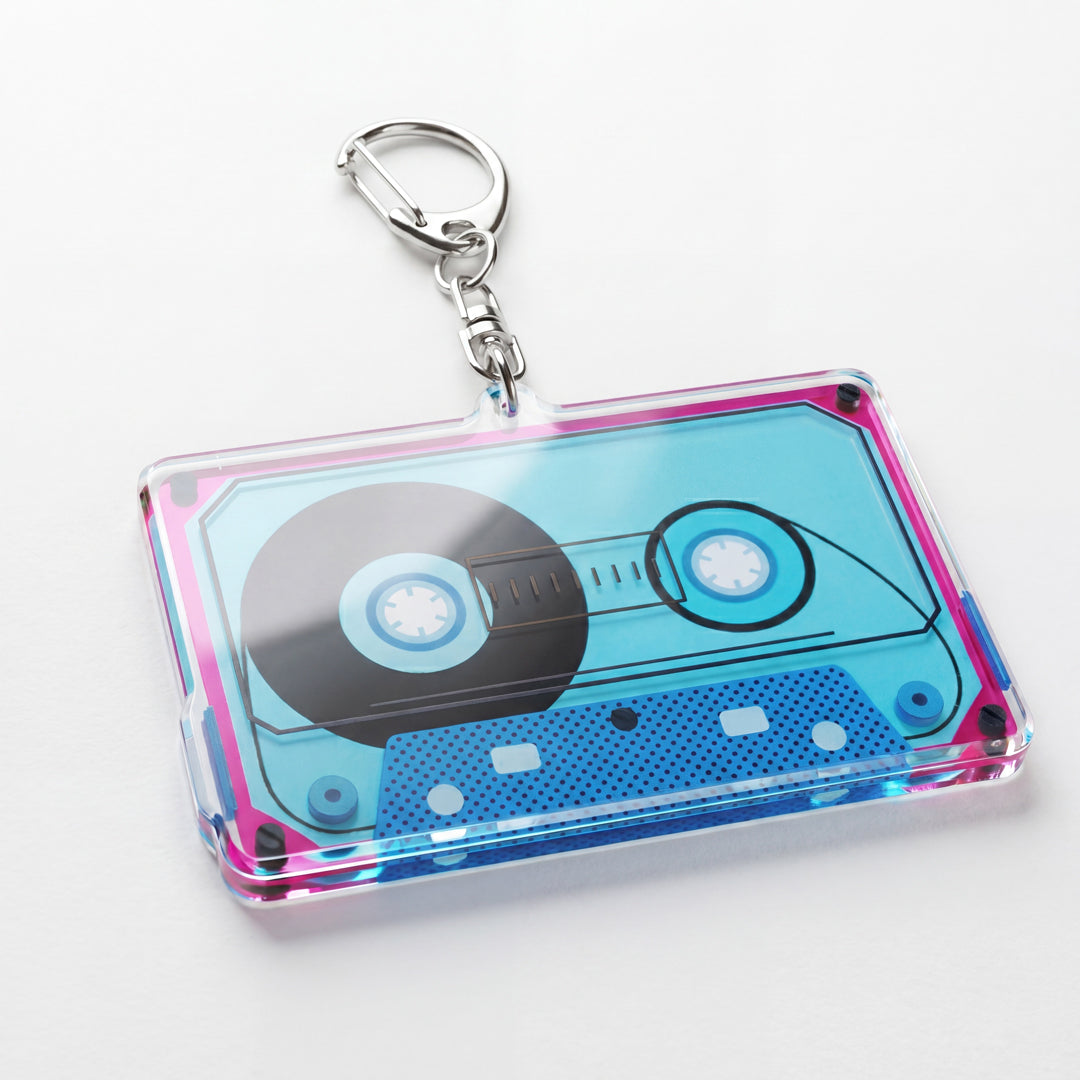 Retro Cassette Tape Keychain