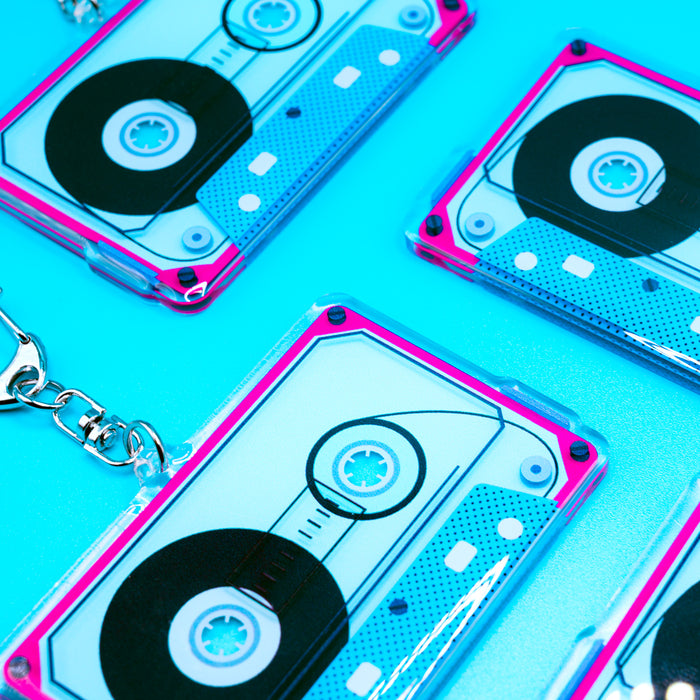 Retro Cassette Tape Keychain