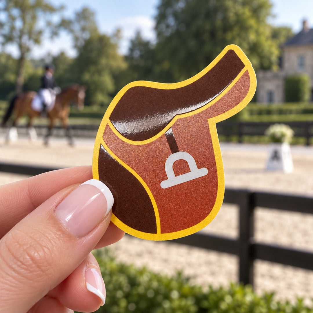 English Saddle Embossed Vinyl Sticker Set (2 Pack)
