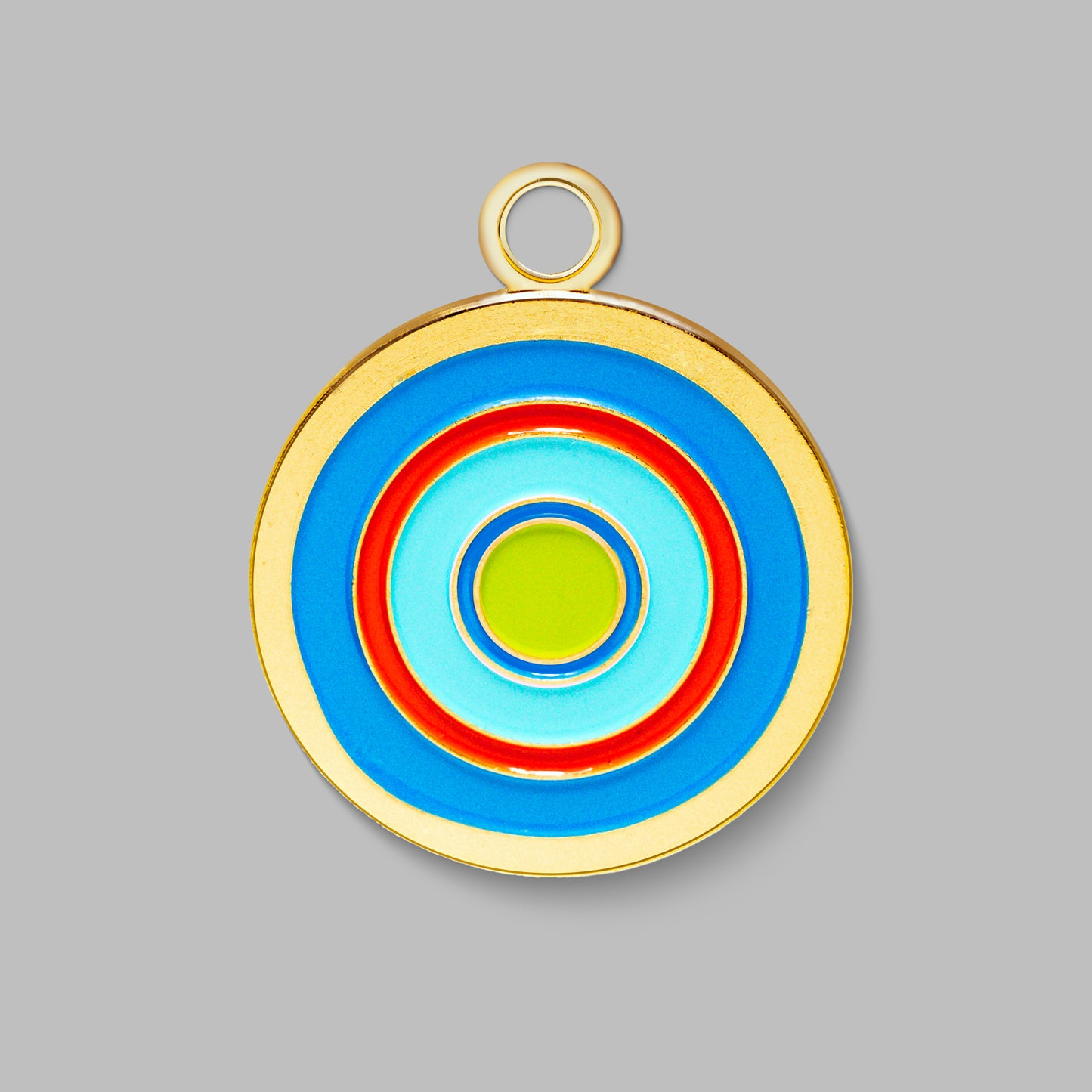 Golden Halo Enamel Charm