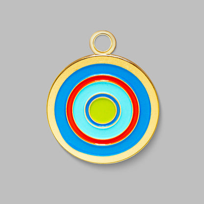 Golden Halo Enamel Charm