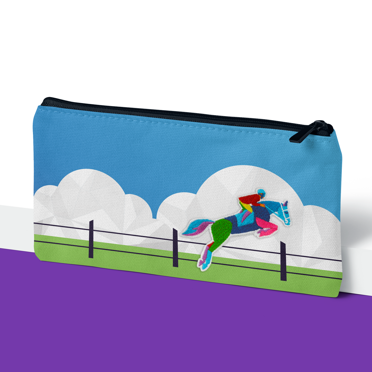 Equestrian Grace Zipper Pouch: Perfect for Horse Lovers & Riders