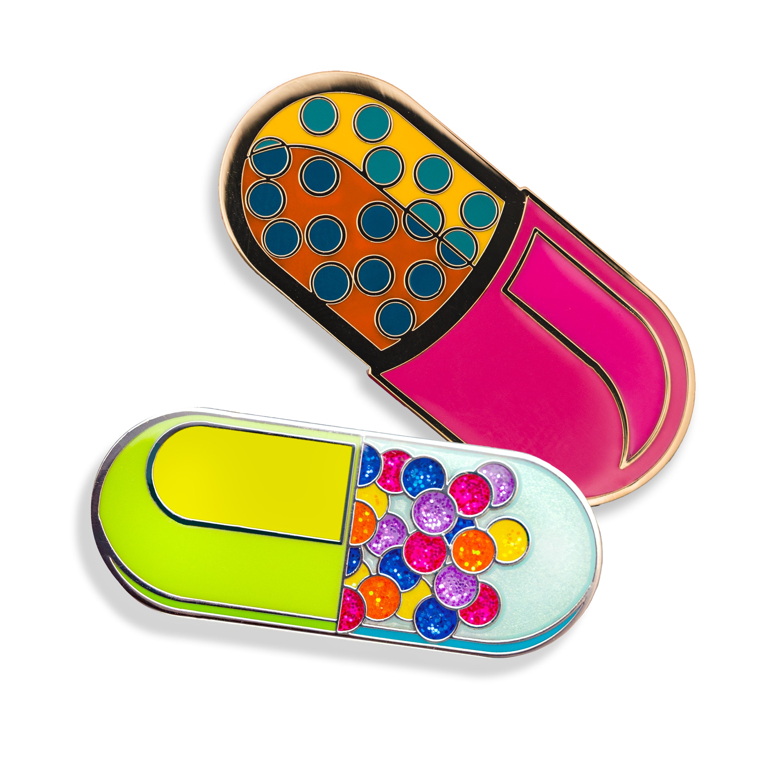Medical Capsule Pill Enamel Pin Bundle