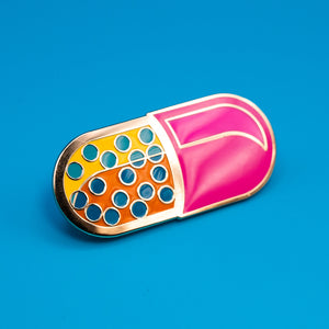 Pill Poppin' Capsule Pin Enamel Accessory