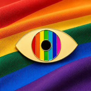 Rainbow Evil Eye Pride Enamel Pin