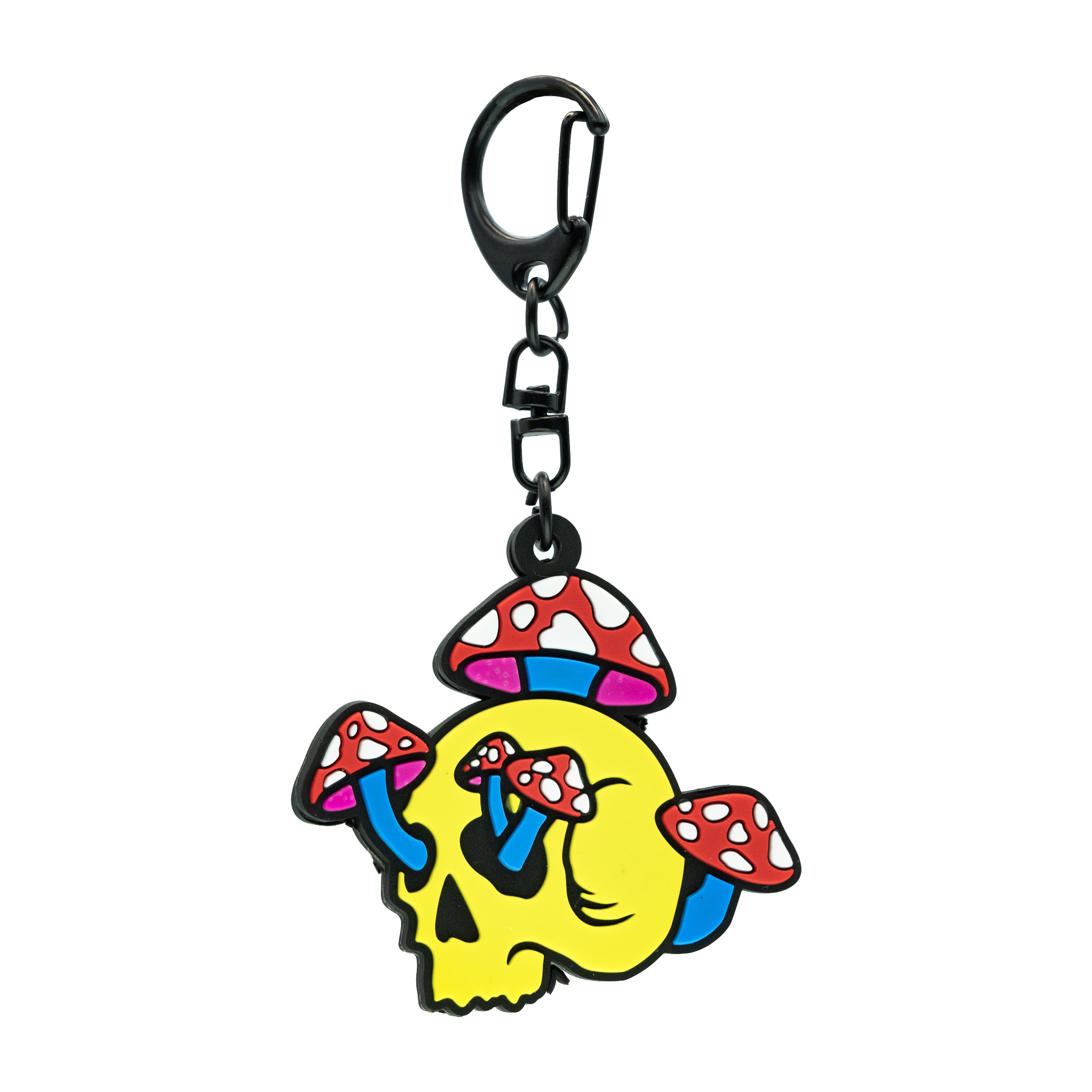 Shroom Skull 3D Rubber Keychain