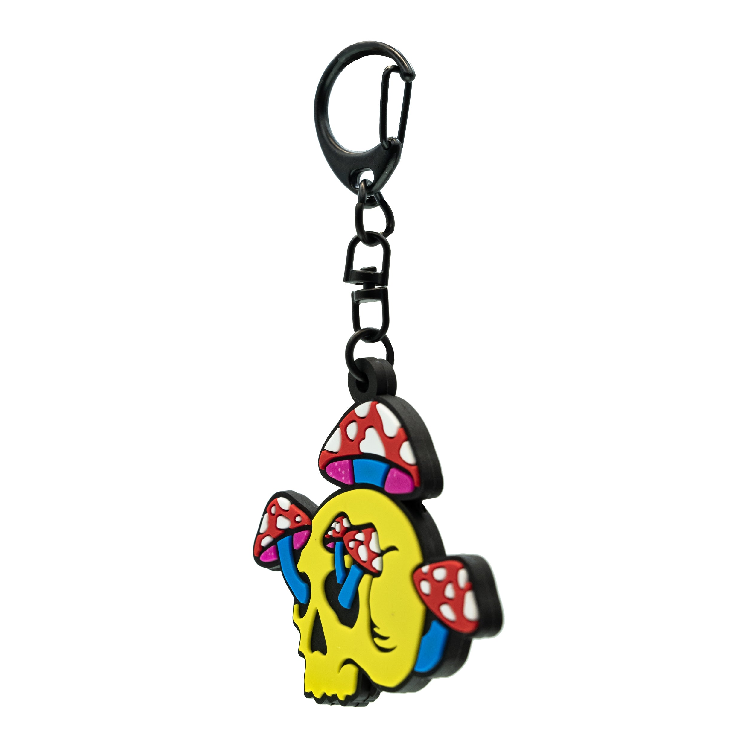 Shroom Skull 3D Rubber Keychain