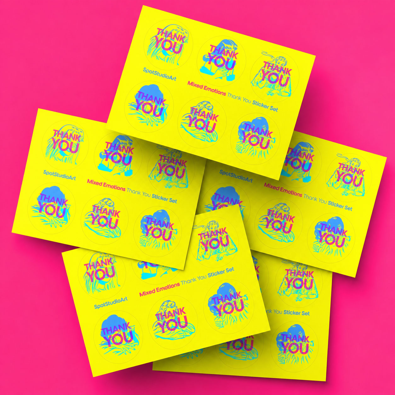 Mixed Emotion Thank You Sticker Sheet