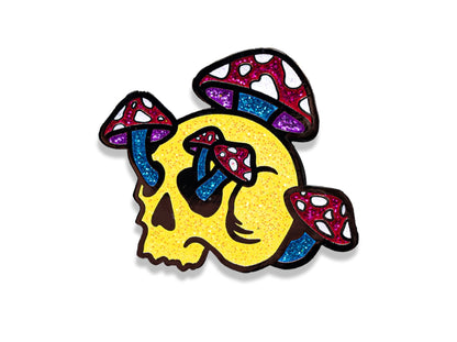 Shroom Skull Enamel Pin