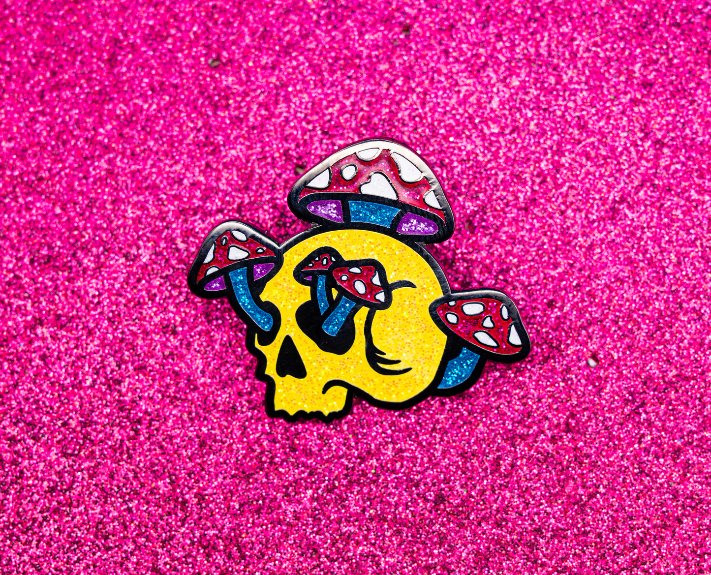 Shroom Skull Enamel Pin