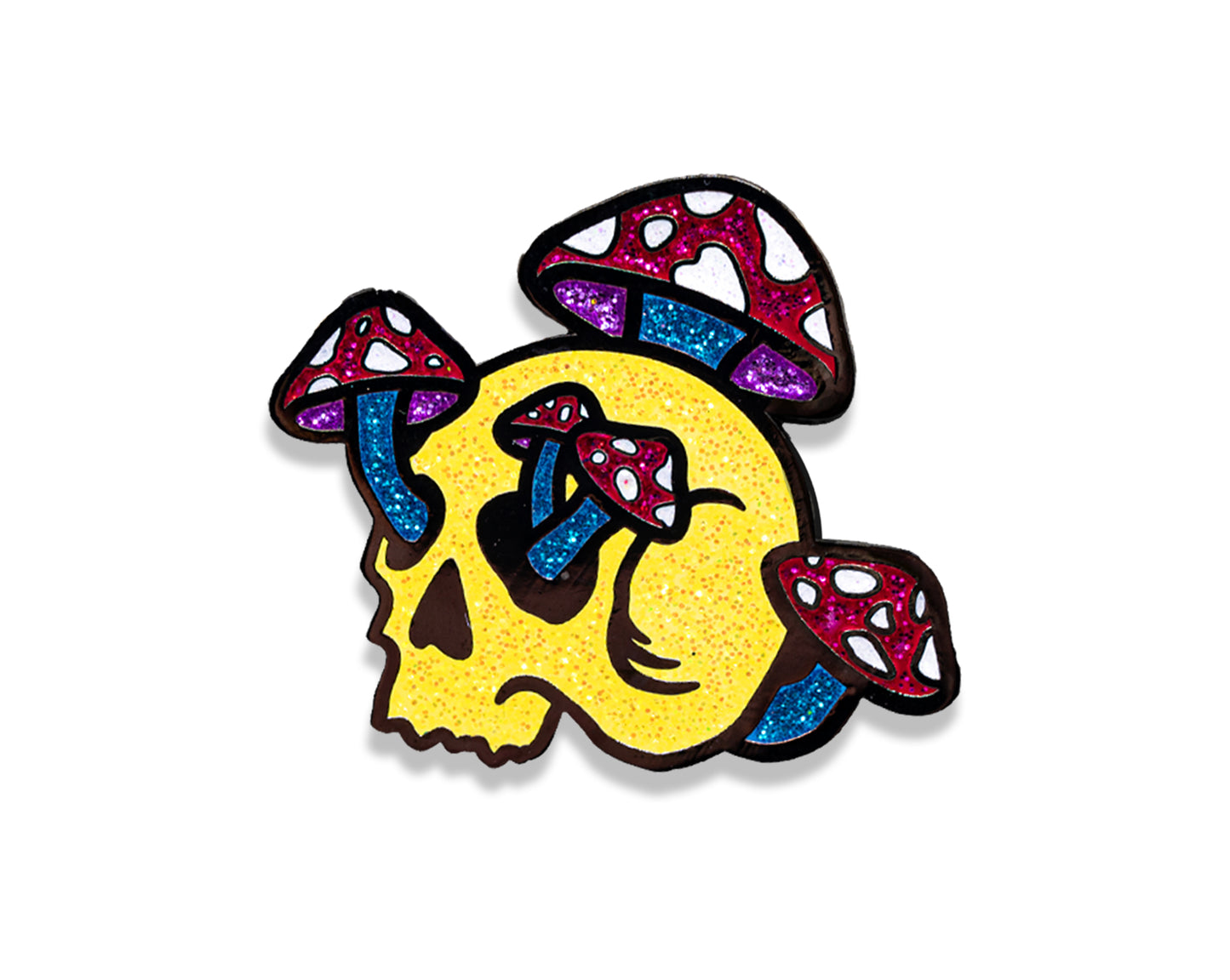 Shroom Skull charm keyring & Pin Bundle