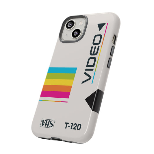 Retro-Inspired VHS Tape Sleeve Design iPhone Case