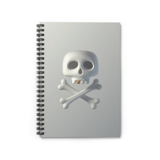 Pirate Skull with Golden Tooth Spiral Notebook