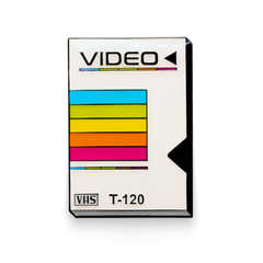 Retro VHS Tape Sleeve Enamel Pin