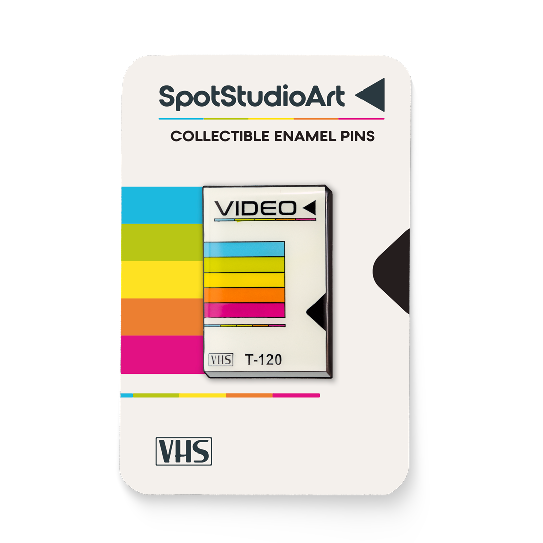 Retro VHS Tape Sleeve Enamel Pin