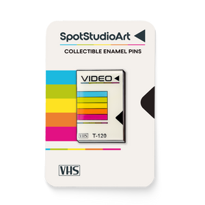 Retro VHS Tape Sleeve Enamel Pin