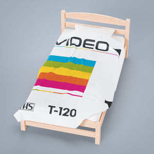 VHS Tape Throw Blanket – Retro Plush Cozy Fleece