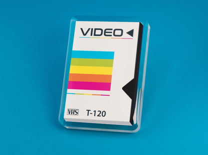 Retro VHS Tape Sleeve Acrylic Pin