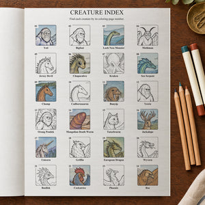 The Cryptid Field Guide Coloring Book