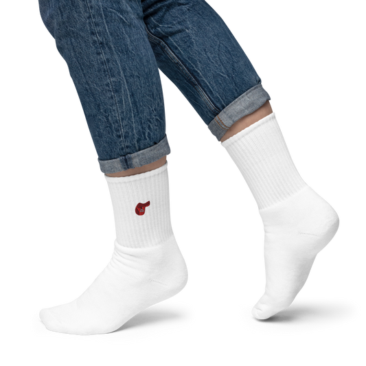 English Saddle Embroidered socks